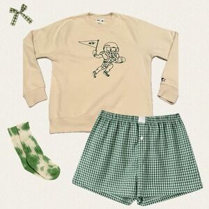 Starter NFL New York Jets cream + green crewneck 💚🏈